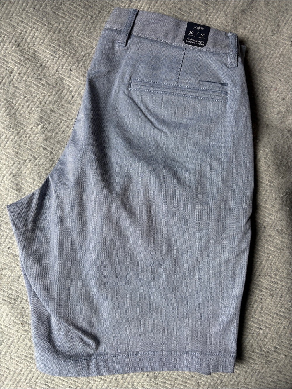 J. Crew Performance Oxford Shorts - Light Blue